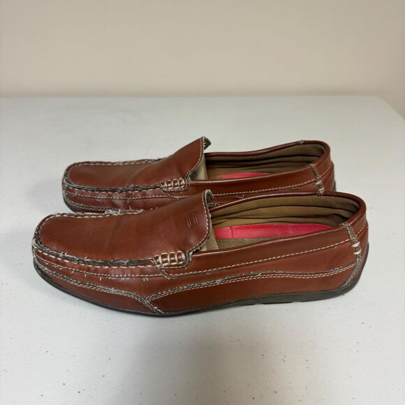 Tommy Hilfiger Shoes Men 10 Dathan Slip On Loafer Dress Moccasin Brown V-Leather main image 5
